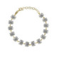 Chiara gold-plated crystal bracelet with white in rectangle shape image