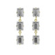 Chiara gold-plated long earrings with white in rectangle shape image