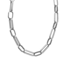 Collar largo cadena elaborado en plata