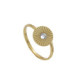 Gypsy sun crystal ring in gold plating image
