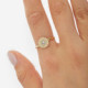 Gypsy sun crystal ring in gold plating cover