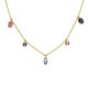 Sabina gold-plated short necklace with multicolour in combination shape image