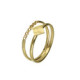 Anya gold-plated ring with  in diamond shape image