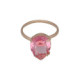 Diana rose gold-plated adjustable ring with pink in tear shape image