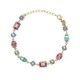 Sabina gold-plated adjustable bracelet with multicolour in combination shape image