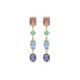 Sabina gold-plated long earrings with multicolour in combination shape image