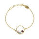 Velvet gold-plated crystal bracelet with multicolour in circle shape image