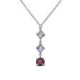 Velvet sterling silver short necklace with multicolour in combination shape