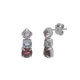 Velvet sterling silver short earrings with multicolour in combination shape