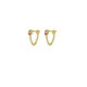 Lis rose chain earrings in gold plating image