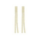 Halo gold-plated long earrings with white in waterfall shape image