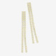 Halo gold-plated long earrings with white in waterfall shape cover