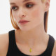 Gold-plated cytrus green necklace in tear shape cover