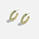 Jade crystals peridot earrings in gold plating cover