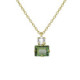 Chiara gold-plated short necklace with green in rectangle shape image