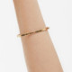 Cairo gold-plated rigid bracelet in flattened shape cover