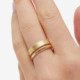 Cairo gold-plated ring in flattened shape cover