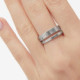 Cairo sterling silver ring in flattened shape cover