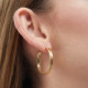 Cairo gold-plated hoop earrings in flattened shape cover