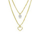Genoveva gold-plated layering necklace white in heart shape image