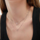 Genoveva sterling silver layering necklace white in heart shape cover