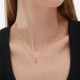 Genoveva gold-plated layering necklace white in star shape cover