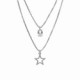 Genoveva sterling silver layering necklace white in star shape image