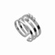Briseida sterling silver adjustable triple ring white in bands shape image
