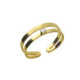 Briseida gold-plated adjustable doble ring white in bands shape image