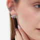 Briseida sterling silver ear cuff earring in 4 bands shape cover
