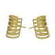 Briseida gold-plated short earrings in 6 bands shape image