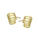 Briseida gold-plated short earrings in 4 bands shape image