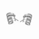 Briseida sterling silver short earrings white in 4 bands shape image