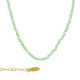 Collar corto mini cristales color verde bañado en oro image