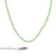Collar corto mini cristales color verde elaborado en plata image