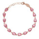 Diana rose gold-plated adjustable bracelet with pink in tear shape image