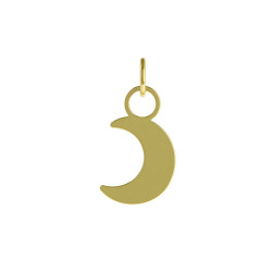 Charming moon crystal charm in gold plating