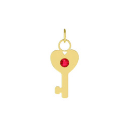 Charming key siam charm in gold plating