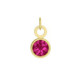 Colgante charm cristal color rosa bañado en oro image