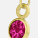 Colgante charm cristal color rosa bañado en oro cover