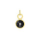 Charming gold-plated Charm black in crystals shape image