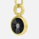 Charming gold-plated Charm black in crystals shape cover