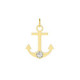 Charming gold-plated Charm white in anchor shape image