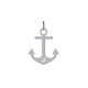 Charming sterling silver Charm white in anchor shape image