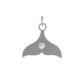 Charming sterling silver Charm white in whale tail shape image