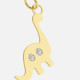 Charming gold-plated Charm white in dinosaur shape cover