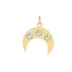 Charming gold-plated Charm white in moon shape image