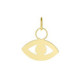 Charming eye crystal charm in gold plating image