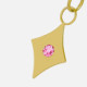 Charming rhombus light rose charm in gold plating cover