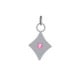 Charming rhombus light rose charm in silver image